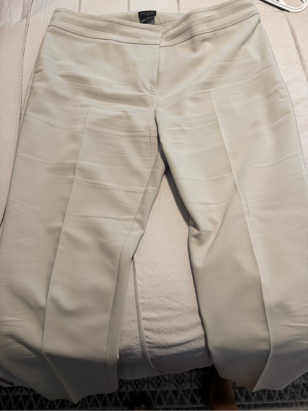 Ann Taylor Factory Cream Modern Trousers
